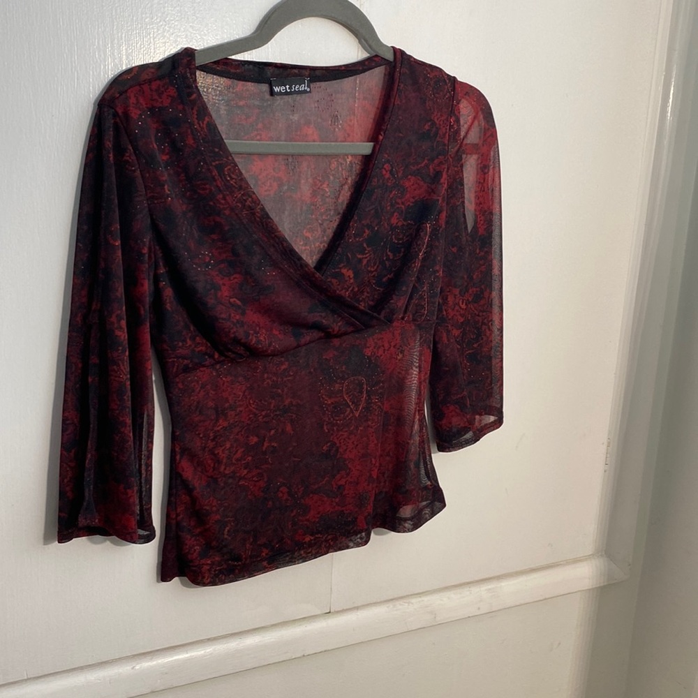 Sheer Y2K top